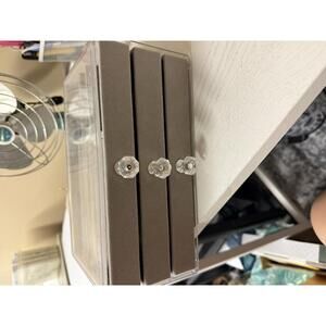 Elegant Plastic Jewelry Storage Box with Velvet Lining - Organizer for jewelry